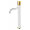 Смеситель STICK для умыв. выс. WHITE DIAMOND GOLD_Комплект