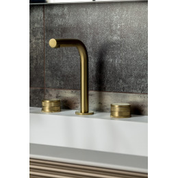 Смеситель на столешницу PRESTIGE на 3 отв. MAT GOLD