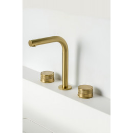 Смеситель на столешницу PRESTIGE на 3 отв. MAT GOLD