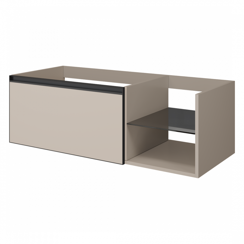 QUATRO 6 120см (80+40) тумба DAPHNE профиль ANTHRACITE
