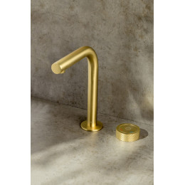 Смеситель автоматический для раковины на 2 отв. TECH Matt Gold