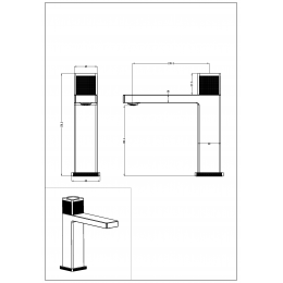 Смеситель автоматический для раковины QUAD Shine Gun Metal