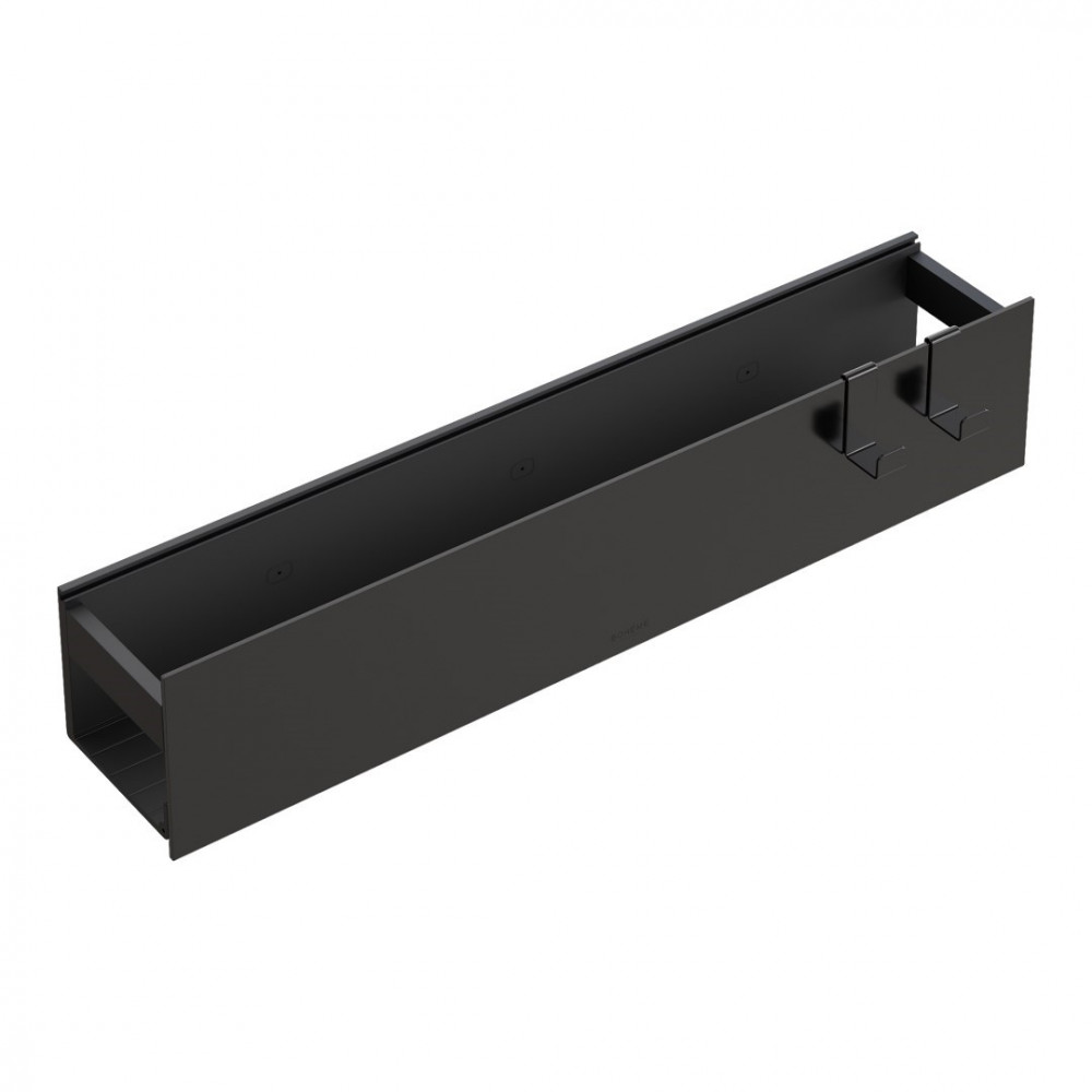 Полка настенная 60см Shine gun metal + 2 крючка