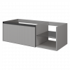 QUATRO 6 120см (80+40) тумба рифл LUNA FUGA профиль ANTHRACITE