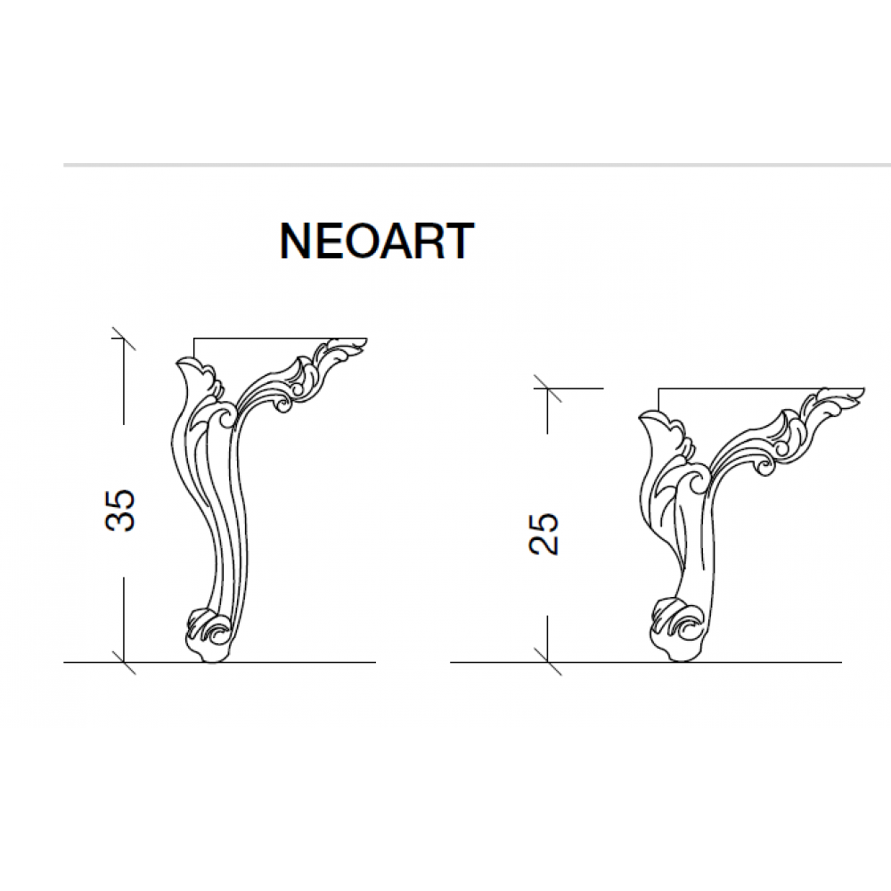 Ножки NeoArt бронза, высокие (пара)