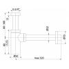 Сифон для раковины Nickel Brush без клик-клак