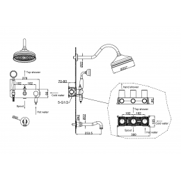 Смеситель для ванны, встроенный Medici