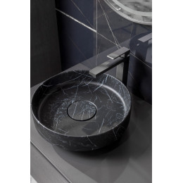 Раковина накладная Corian 400*130 Nero Marquina