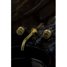 Смеситель из стены AURA на 3 отв. MAT GOLD