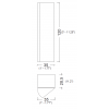 Пенал Vallessi 120*35*28,5cm Кашемир глянец