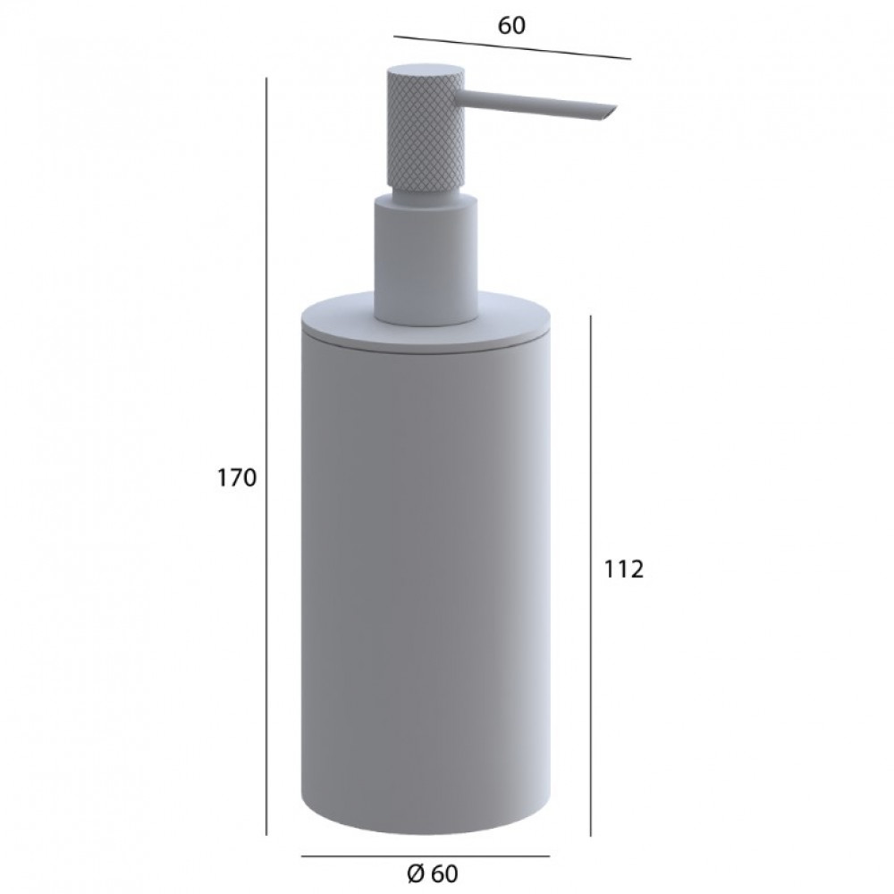 Настенный Дозатор Uno Nickel Brush