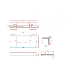 Столешница прямая FLAT CALACATTA 1010*460*70