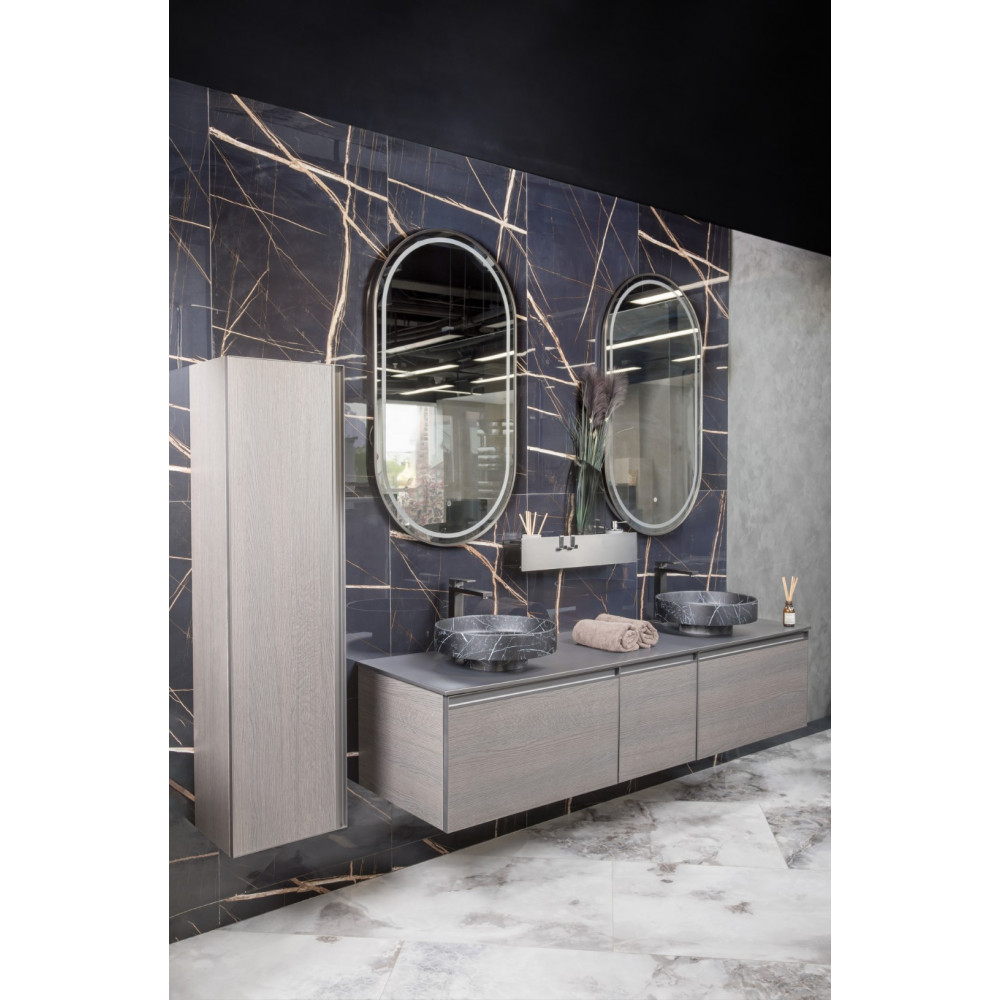 Раковина накладная Corian 400*130 Nero Marquina