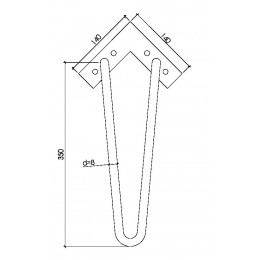 Ножки CARO золото, (пара)
