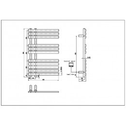 Полотенцесушитель электрический сухой VENTURO BRONZE