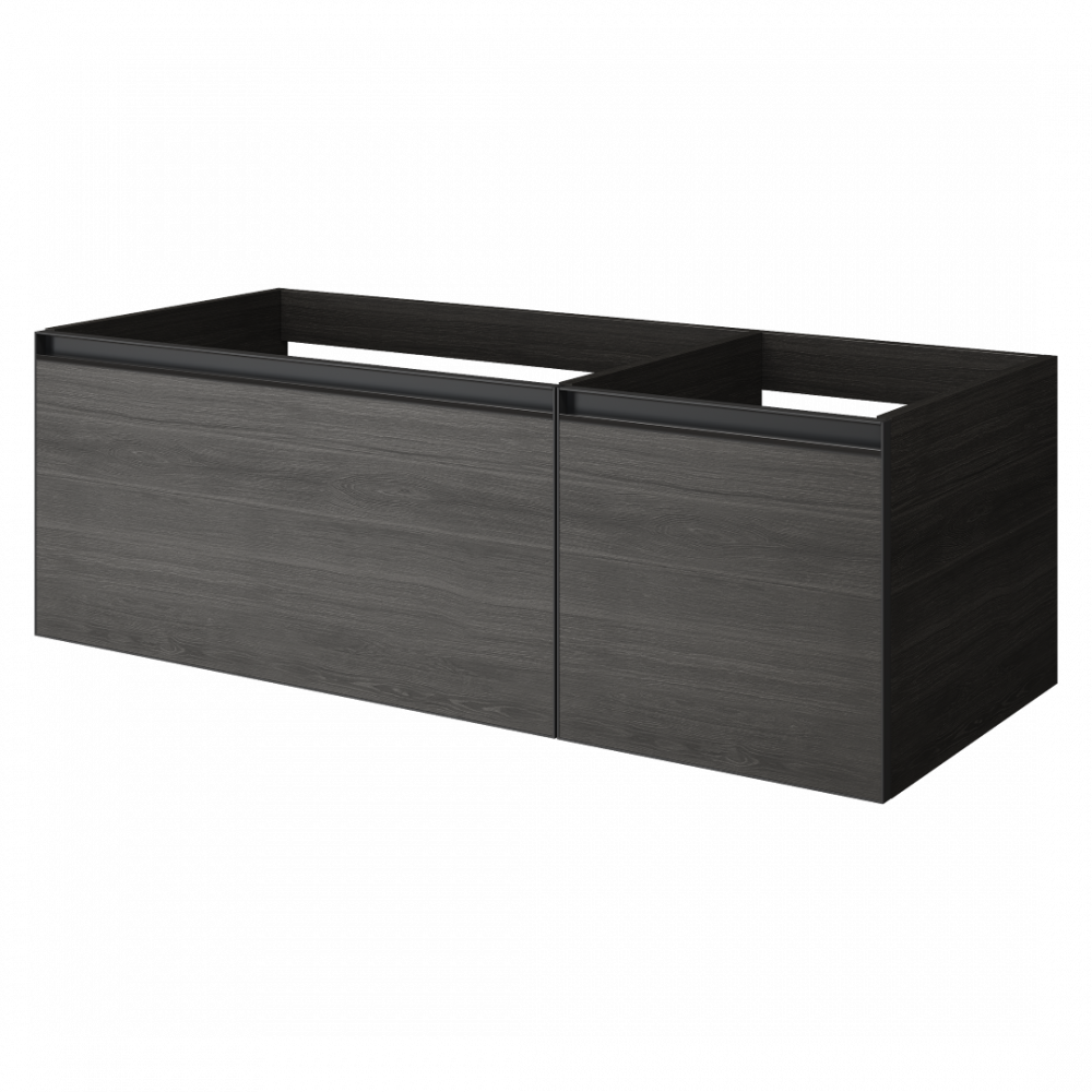 QUATRO 2 120см (80+40) тумба OAK ANTHRACITE профиль ANTHRACITE