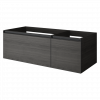 QUATRO 2 120см (80+40) тумба OAK ANTHRACITE профиль ANTHRACITE
