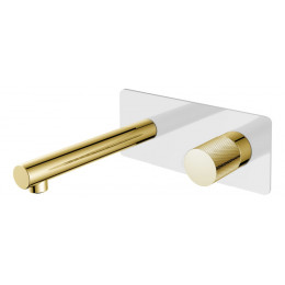 Смеситель STICK из стены WHITE TOUCH GOLD