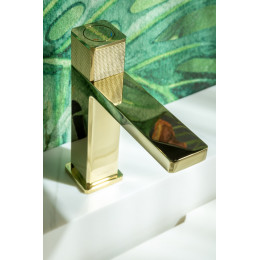 Смеситель для раковины Boheme Quad 159-G Gold, автоматический