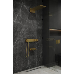 Встроенная душевая система  с изливом ZODIAC с термостатом, трехпозиционная GOLD