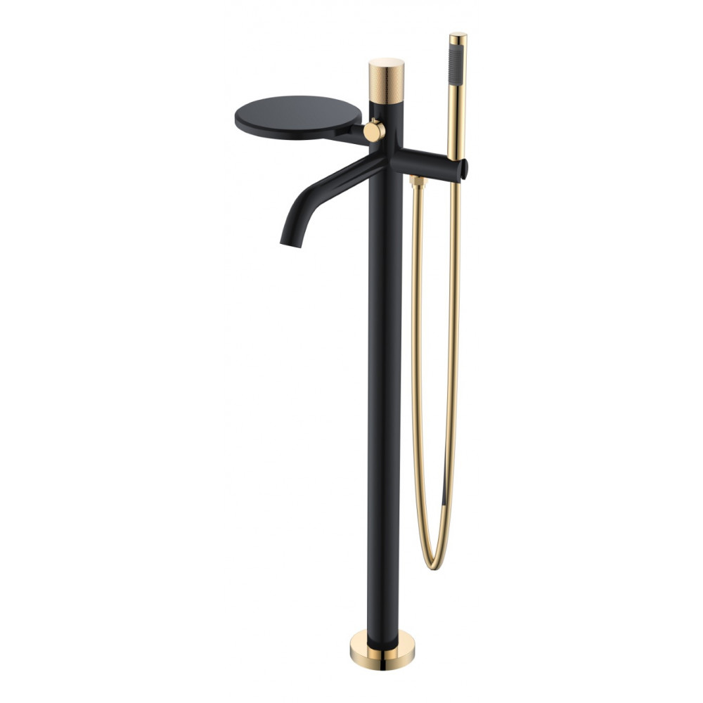Смеситель STICK напольный BLACK TOUCH GOLD