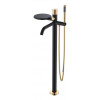 Смеситель STICK напольный BLACK TOUCH GOLD