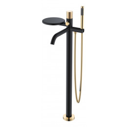 Смеситель STICK напольный BLACK TOUCH GOLD