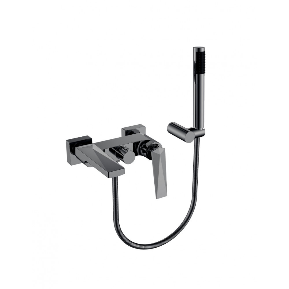 Смеситель для ванны с душ.гарнитуром VENTURO Shine Gun Metall