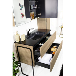 Зеркальный шкаф Vallessi 80 LIGHT OAK с подстветкой