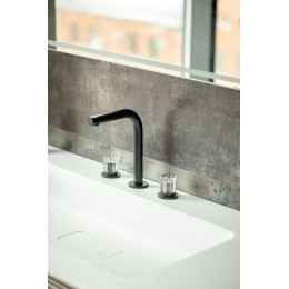 Смеситель на столешницу ELEGANTE на 3 отв. BLACK