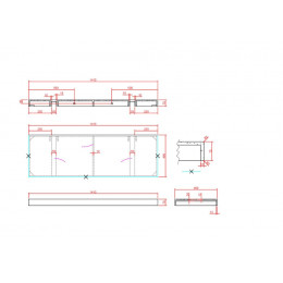 Столешница прямая FLAT CALACATTA 1410*460*70