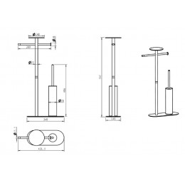 Стойка напольная Venturo Black