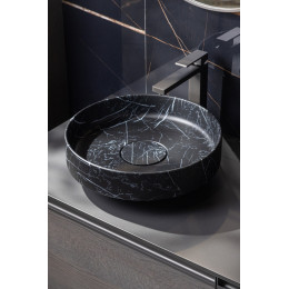 Раковина накладная Corian 400*130 Nero Marquina