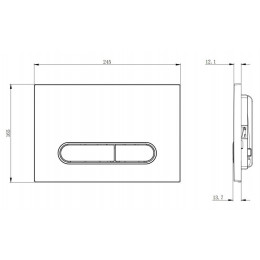 Кнопка для инсталляции, пластик, MATT GOLD, для инсталляций GEBERIT