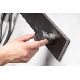 Встроенная душевая система  с изливом ZODIAC, трехпозиционная Gun Metal