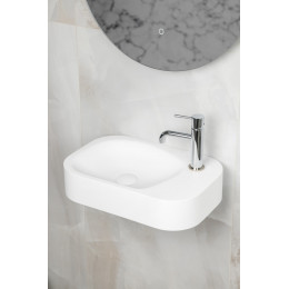Раковина накладная Corian 480*320*100 Matt White