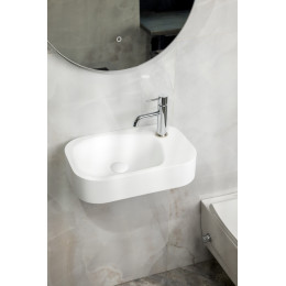 Раковина накладная Corian 480*320*100 Matt White