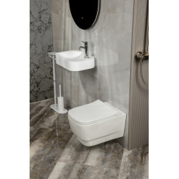 Раковина накладная Corian 480*320*100 Matt White