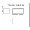 Ящик под столешницу 80см АНТРАЦИТ глянец VALLESSI UNO-S