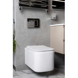 Унитаз подвесной, Mane Белый глянец c крышкой