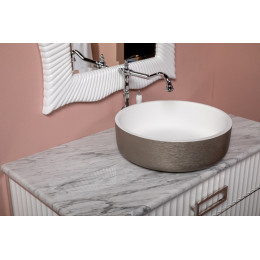 Раковина LV204 Corian серебро 41,5*14см