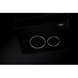 Кнопка для инсталляции, пластик, BLACK CHROMO, круглая