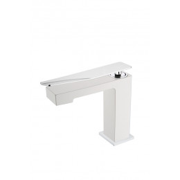 Смеситель для раковины низкий Boheme Q White-Chrome