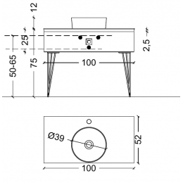 Консоль LUCIDO 100 см Серебро GPVMA010