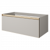 QUATRO 1 100CM тумба CASHMERE профиль MATT GOLD