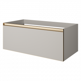 QUATRO 1 100CM тумба CASHMERE профиль MATT GOLD