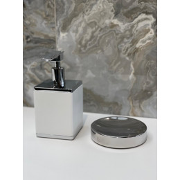 Мыльница настольная круглая хром