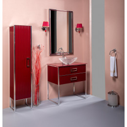 Столешница стекло 80см прямая бордо