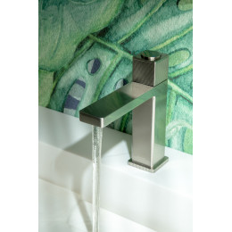 Смеситель для раковины Boheme Quad 159-NB Nikel Brush, автоматический