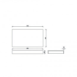 Столешница прямая FLAT 80см